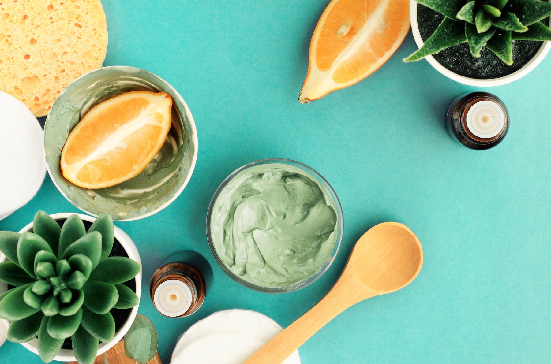 Natural ingredients on a workshop table