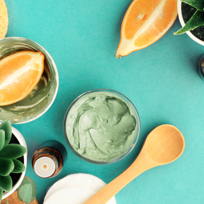 Natural ingredients on a workshop table